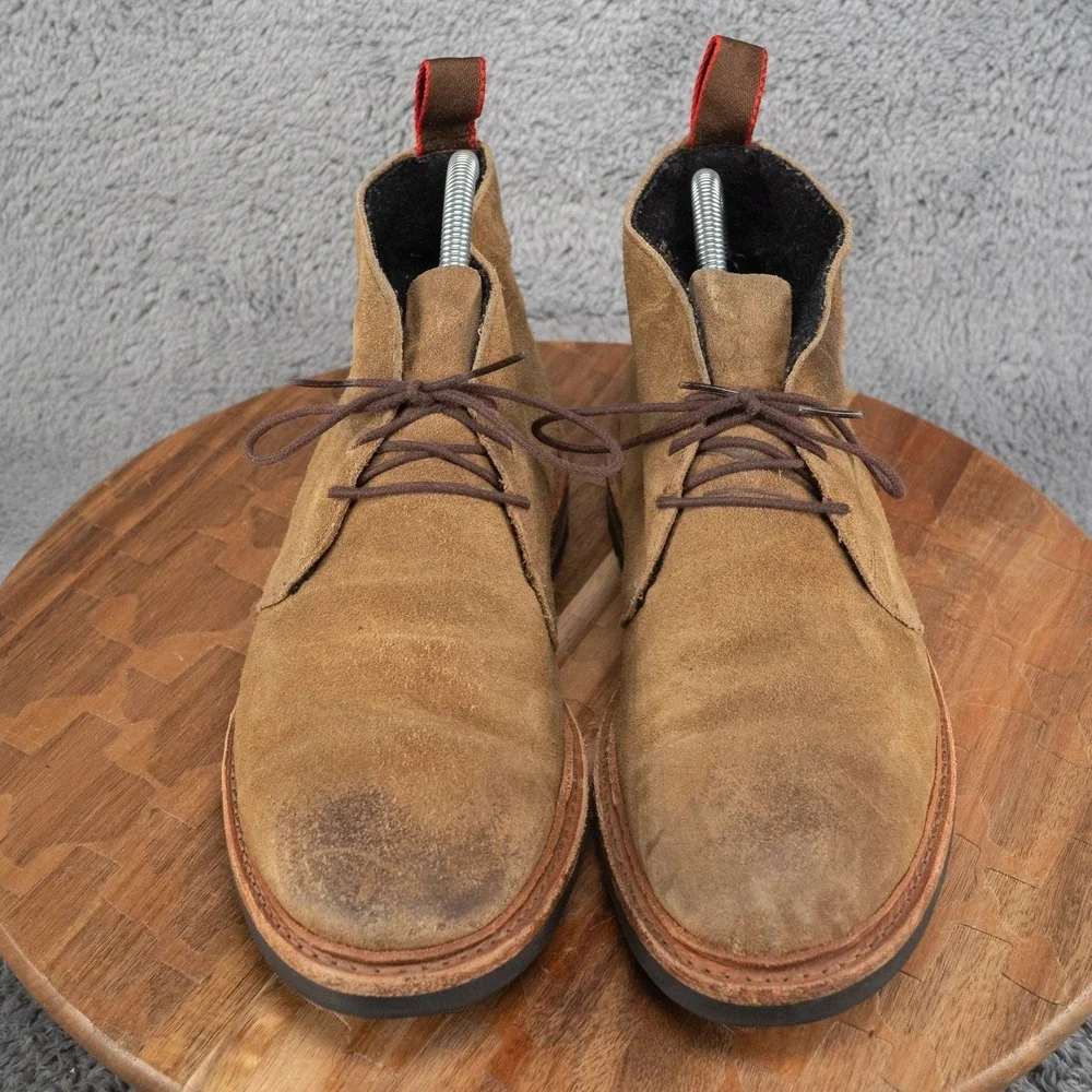 Allen Edmonds Surrey 3087 WeatherProof Brown Suede Chukka Boots Mens Size 7.5 D